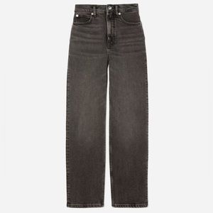 Everlane The Way High Jean Womens Straight Leg Jeans Washed Black Size 27 Long